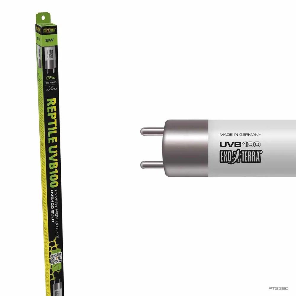Exo Terra Reptil UVB100 T5 8 Watt - Optimal UVA/UVB-belysning til tropiske reptiler
